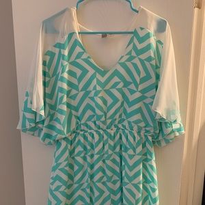 Mint Green Chevron Dress